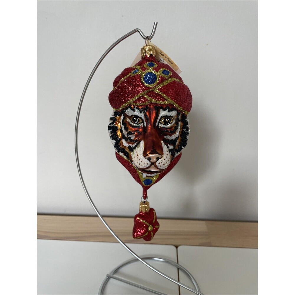 Rare Larry  Fraga "Ali Kazam" FRA5916 Persian Tiger Glitter Serie Ornament